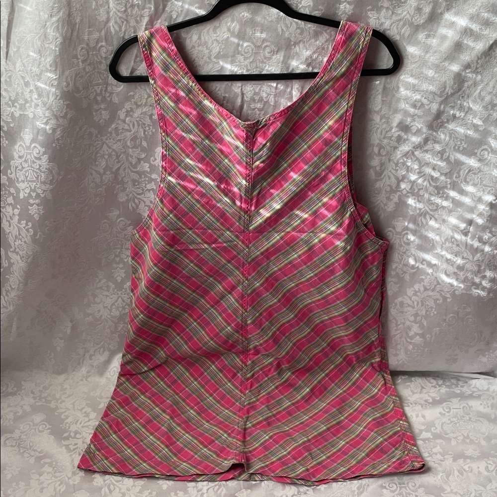 Vintage 1970’s Dungaree Pink Plaid Women's Romper.  Size Medium - Picture 4 of 5